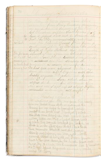 (CIVIL WAR--CONFEDERATE.) E.W. Drummond. Diary of a Maine transplant to Savannah, captured at Fort Pulaski and imprisoned in New York.